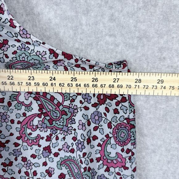 Lane Bryant Blouse Womens Sz 24 Sleeveless Multi Color Floral Flowy Dressy Top - Picture 6 of 10